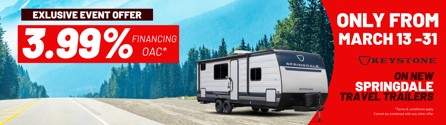 Fraserway RV 3.99 Interest Rate on Springdales
